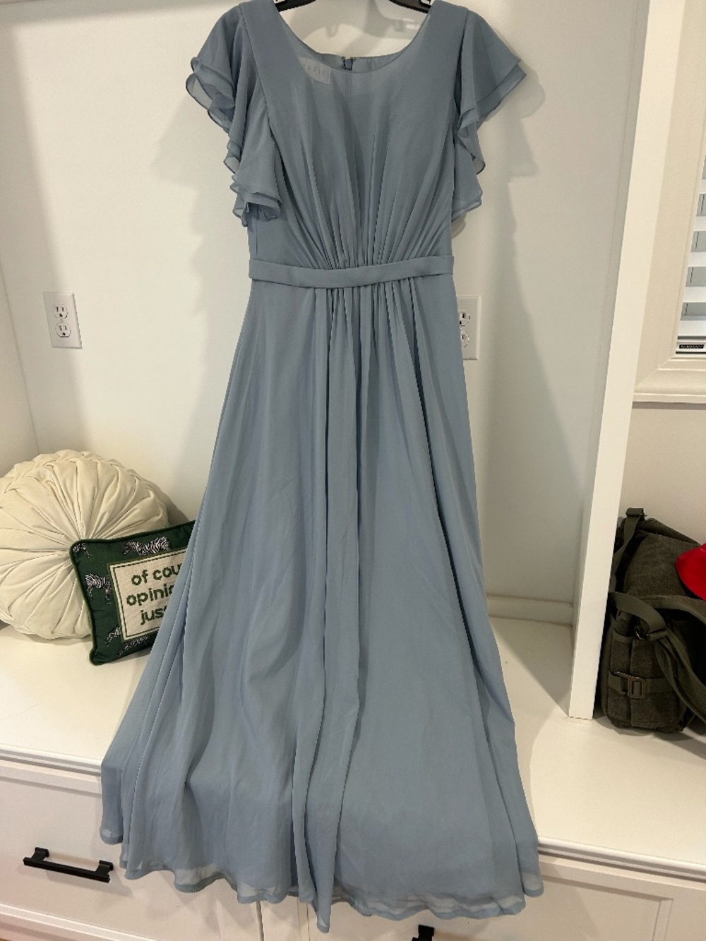 Azazie Daphne Dusty Blue Size 6